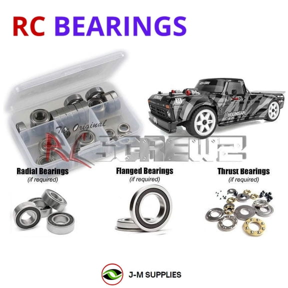 RCScrewZ Rubber Shielded Bearings asc137r for Associated Reflex 14R Hoonitruck RC Car | SET