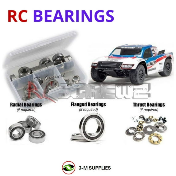 RCScrewZ Rubber Shielded Bearing Kit ass043r for Associated SC10 4x4 RC Car | SET