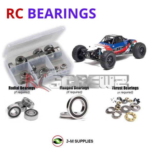 RCScrewZ Rubber Shielded Bearing Kit ass049r for Associated SC10B/S #9050 RC Car | SET
