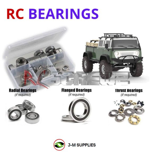 RCScrewZ Rubber Shielded Bearing Kit czr013r for Cross RC JT-4 1/10 4X4 #CZRJT4 RC Car | SET