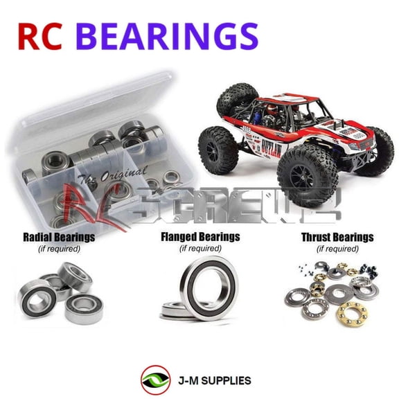RCScrewZ Rubber Shielded Bearing Kit ftx019r for FTX Outlaw 4WD Buggy (FTX5570) | RCX