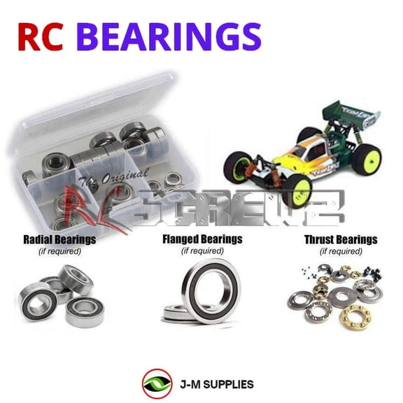 RCScrewZ Rubber Shielded Bearings los014r for Team Losi XX-4 / Worlds Ed. 1/10 (#LOSA0010/11) | SET