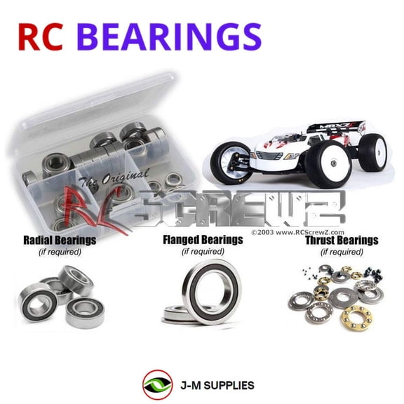 RCScrewZ Rubber Shielded Bearing Kit mug034r for Mugen Seiki MGT7 TR Nitro E2019 RC Car | SET