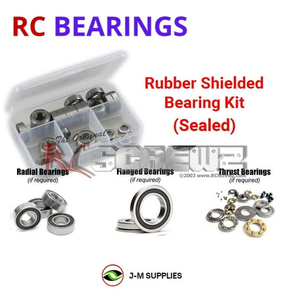 RCScrewZ Rubber Shielded Bearing Kit rcr030r for RedCat Racing Backdraft 3.5 RC Car | SET