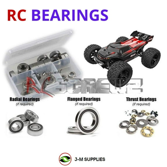 RCScrewZ Rubber Shielded Bearing Kit rcr061r for RedCat Racing TR-MT8e BE6s RC Car | PRO