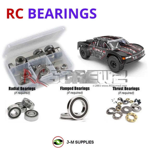RCScrewZ Rubber Shielded Bearing Kit rer072r for RedCat Camo Trophy Truck RC Car | SET