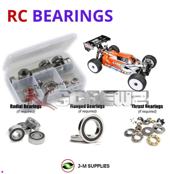 RCScrewZ Rubber Shielded Bearing Kit ser093r for Serpent SRX8-E Pro 1/8 4WD Electric (#600021) | SET
