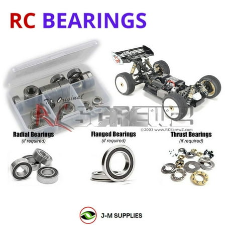 RCScrewZ Rubber Shielded Bearing Kit swz012r for SWORKz S35-3e 1/8th #910027 RC Car | PRO