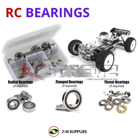 RCScrewZ Rubber Shielded Bearing Kit swz014r for SWORKz S35-Te 1/8th #910031 RC Car | PRO