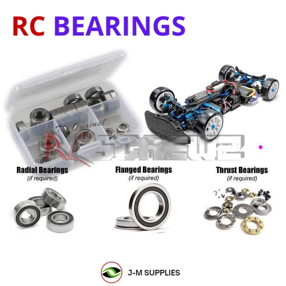 RCScrewZ Rubber Shielded Bearing Kit tam255r for Tamiya RC TRF420X 1/10 Touring Car (#42382) | SET