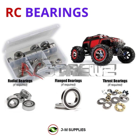 RCScrewZ Rubber Shielded Bearing Kit tra036r for Traxxas Summit 1/10 (#56076) | SET