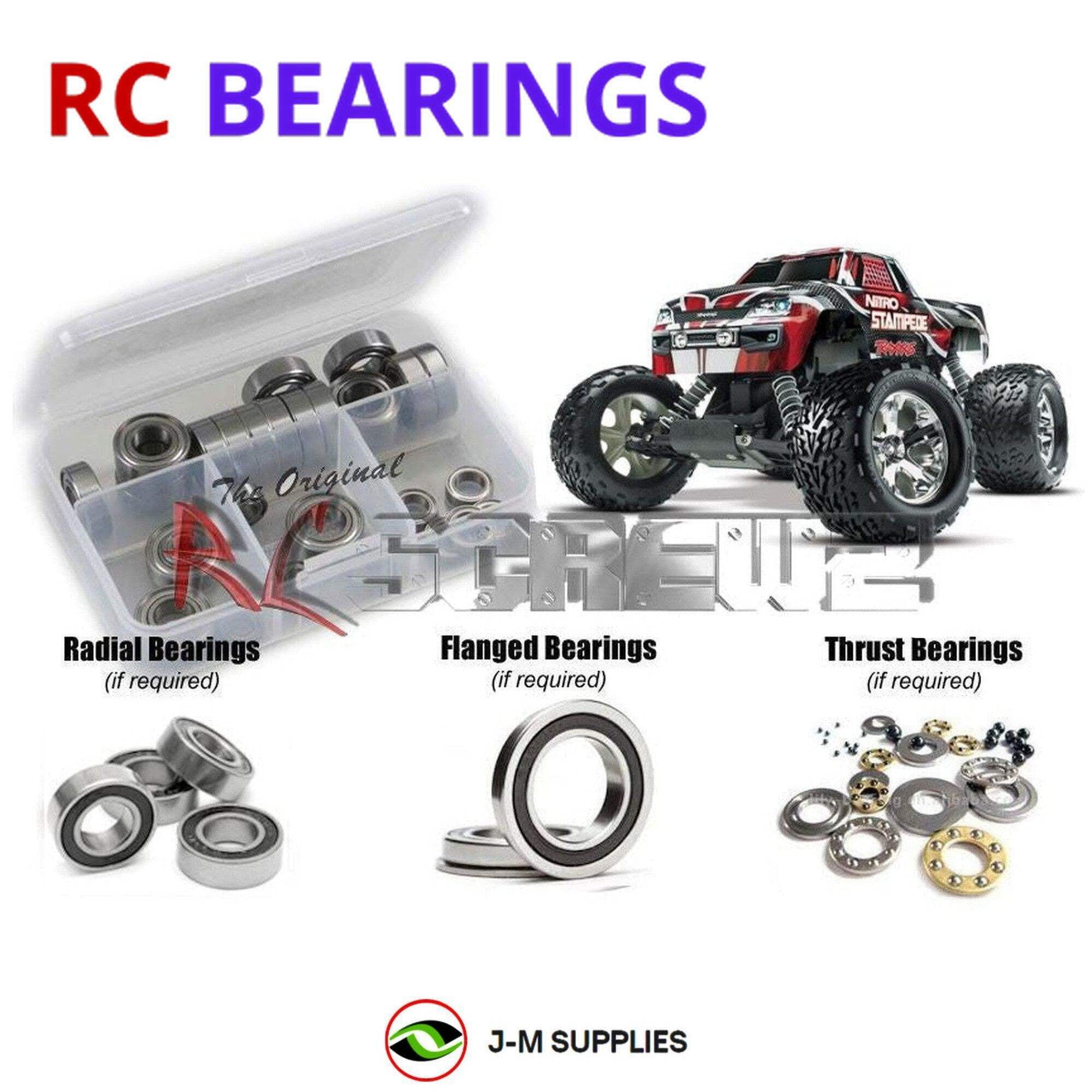 RCScrewZ Rubber Shielded Bearing Kit tra068r for Traxxas Stampede Nitro ...