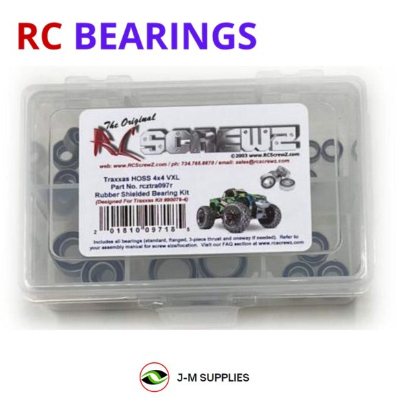 RCScrewZ Rubber Shielded Bearing Kit tra097r for Traxxas HOSS 4x4 VXL #90076-4 RC Car | SET