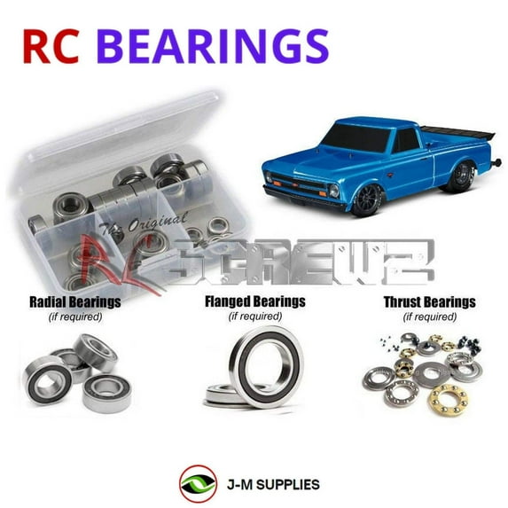 RCScrewZ Rubber Shielded Bearing Kit tra098r for Traxxas Drag Slash 1/10 (#94076-4) | SET