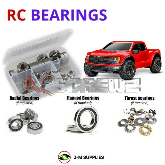 RCScrewZ Rubber Shielded Bearing Kit tra113r for Traxxas Raptor "R" 1/10 4WD Truck (#101076-4) | PRO