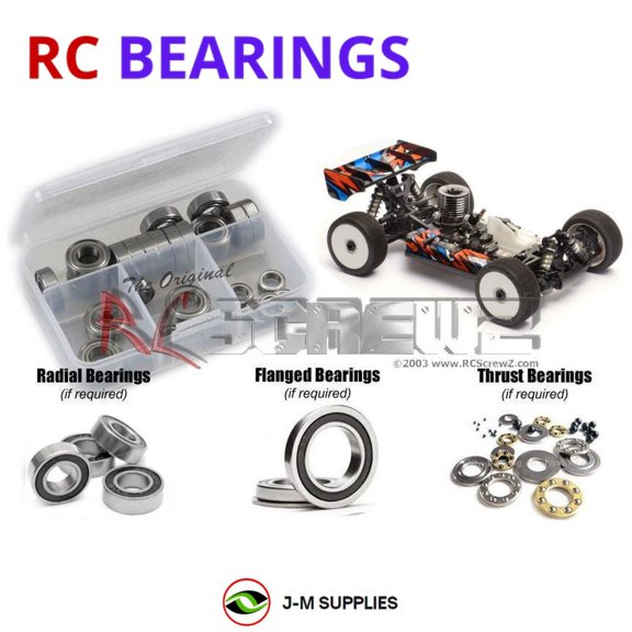 RCScrewZ Rubber Shielded Bearing Kit xra023r for XRAY XB8 TQ 1/8th #350001 RC Car | SET