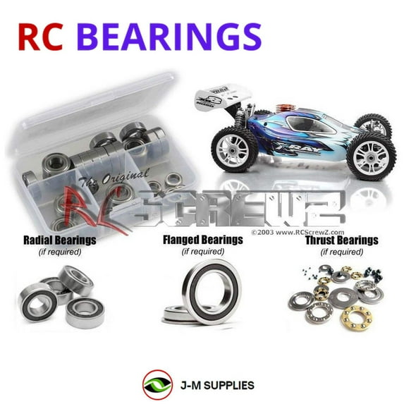 RCScrewZ Rubber Shielded Bearing Kit xra028r for XRAY XT8 2017 #350203 RC Car | PRO