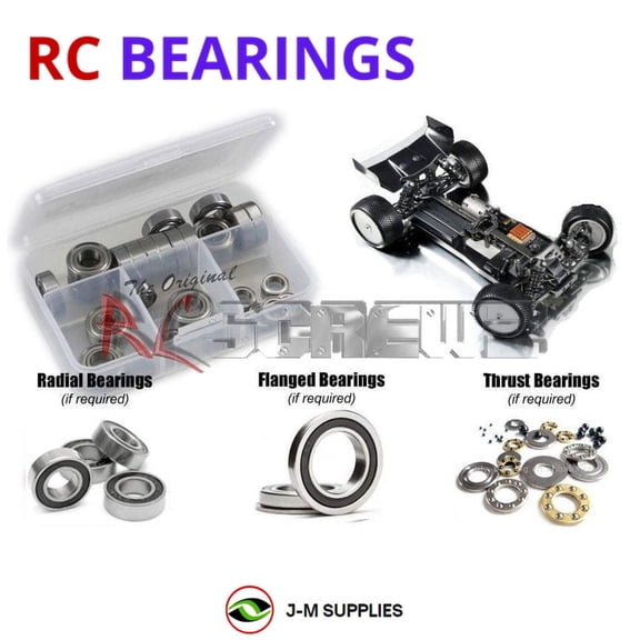 RCScrewZ Rubber Shielded Bearing Kit xra068r for XRAY XB2 2018 #320004 RC Car | SET