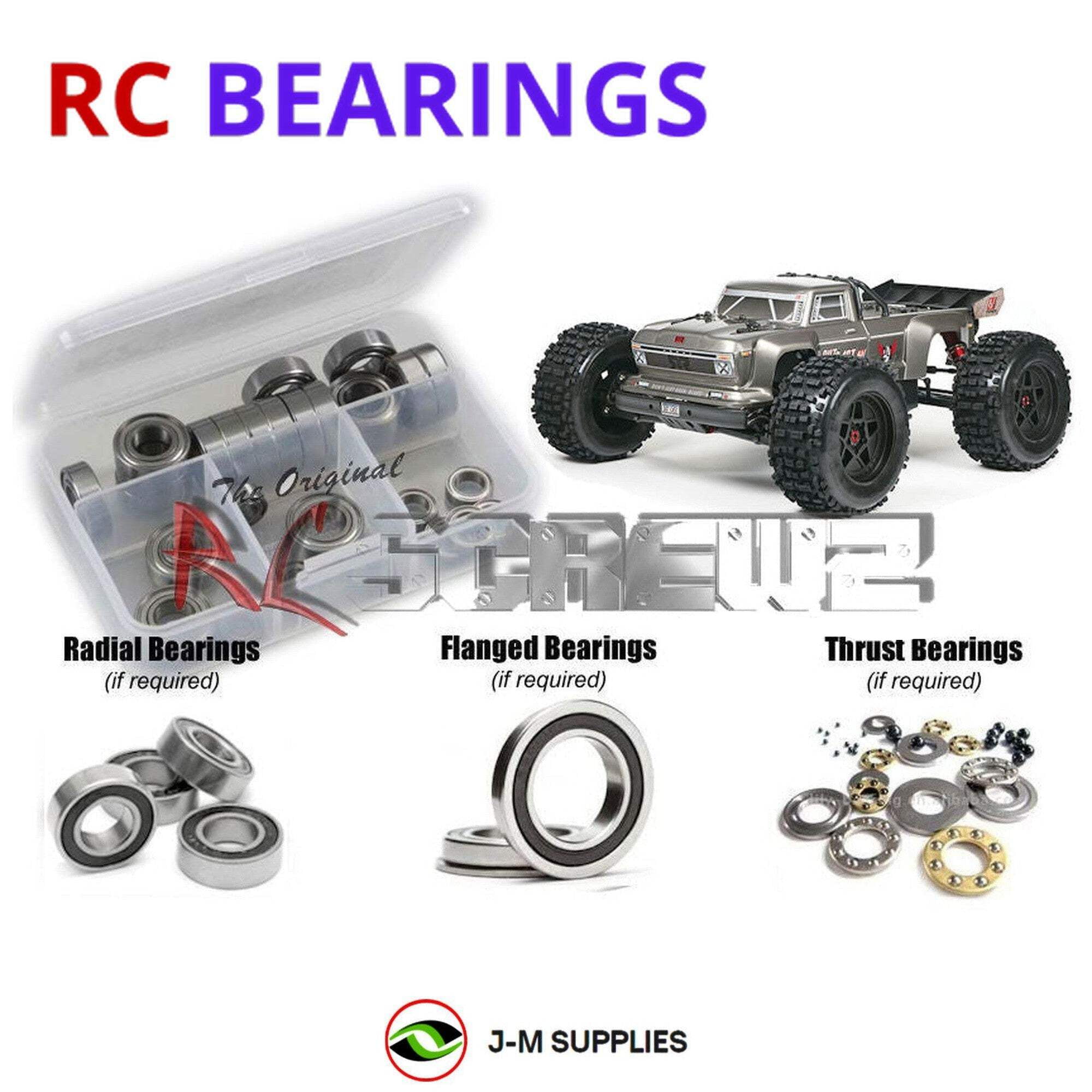 FastEddy Bearing Kit For Arrma Outcast 6S - Sealed Replacement Bearings