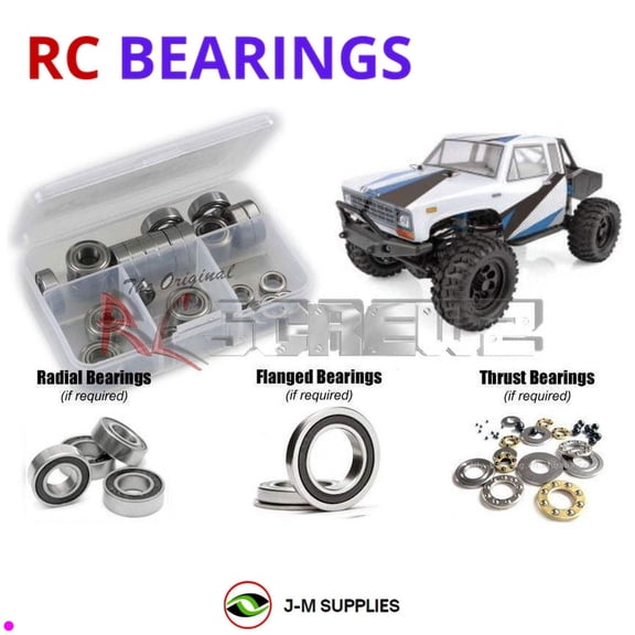 RCScrewZ Rubber Shielded Bearings asc130r for Associated CR12 Tioga Trail RTR (#40006) RC | SET