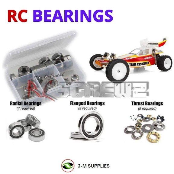 RCScrewZ Rubber Shielded Bearings asc147r for Team Associated RC10 Team/Gold Ed. 1/10 (#6034) | SET