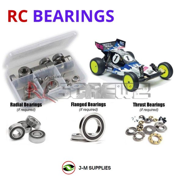 RCScrewZ Rubber Shielded Bearings ass057r for Associated RC10 Worlds Edition (#ASC6002) | SET