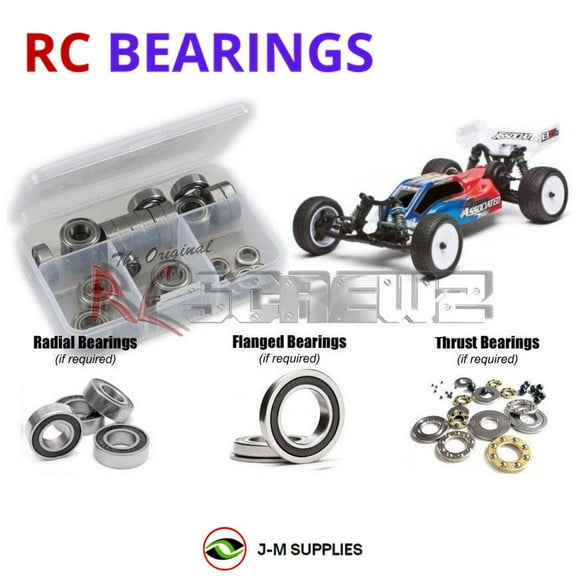 RCScrewZ Rubber Shielded Bearings ass059r for Team Associated RC10 B5M 1/10 2WD Buggy (#90003) | SET