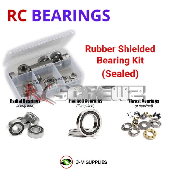 RCScrewZ Rubber Shielded Bearings ass099r for Associated Reflex 14T 1/14 20176/C RC Car | SET