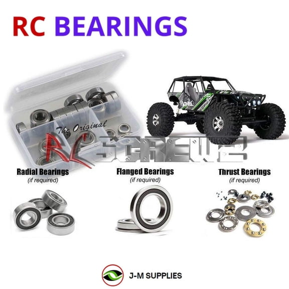 RCScrewZ Rubber Shielded Bearings axi004r for Axial Racing Wraith RTR 1/10 Rock Racer (#90018) | SET