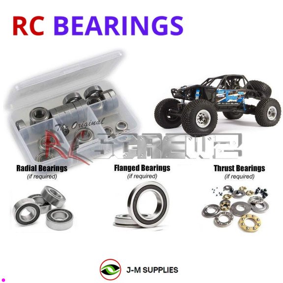 RCScrewZ Rubber Shielded Bearings axi038r for Axial RR10 Bomber 4wd AXI03016T1/T2 | SET