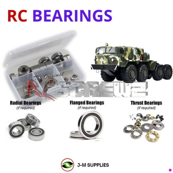 RCScrewZ Rubber Shielded Bearings czr014r for Cross RC BC-8 Mammoth 1/12 Military Truck CZRBC8 | SET