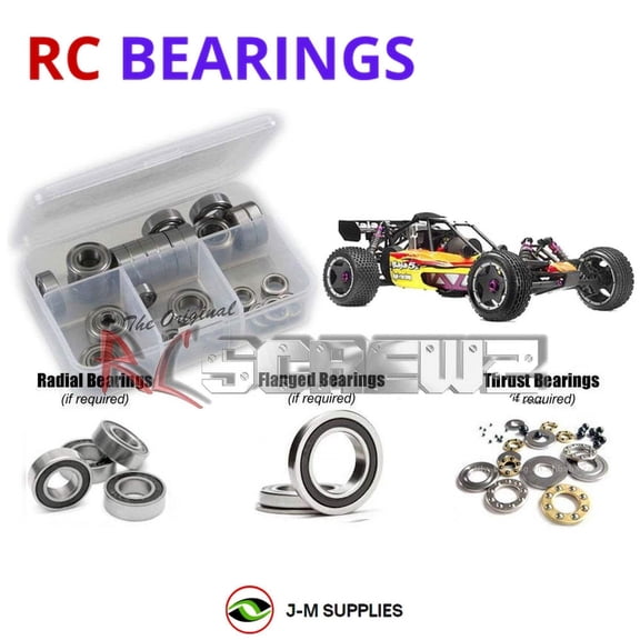 RCScrewZ Rubber Shielded Bearings hpi028r for HPI Racing 1/5 Baja 5B 2WD Gas Buggy RTR #10600 | SET