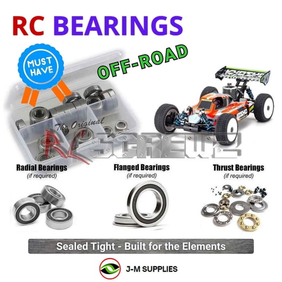 RCScrewZ Rubber Shielded Bearings kyo196r for Kyosho Inferno MP9 TKI4 V2 ReadySet #33021 Buggy | PRO
