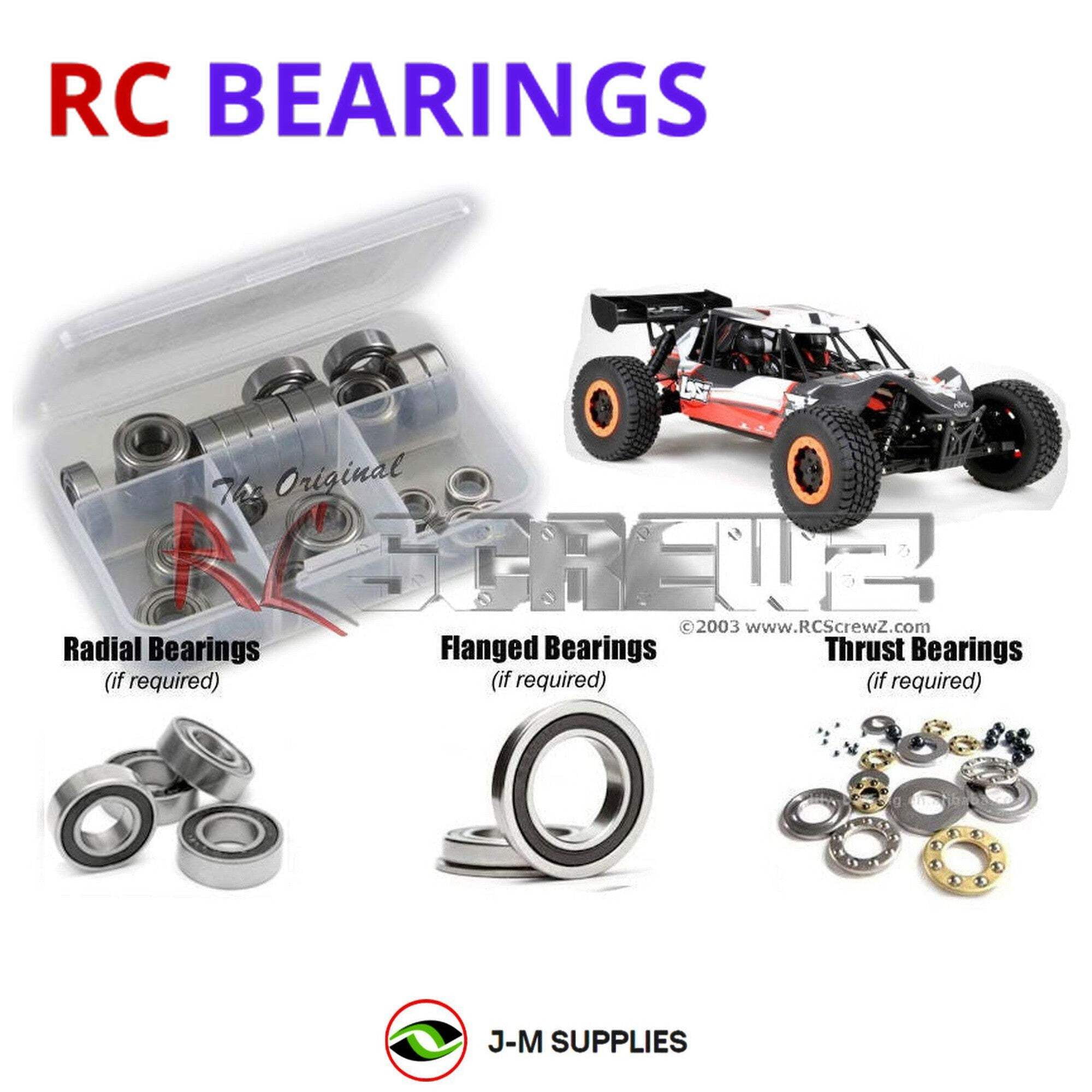 Kit Roulements Céramique Team Losi Ten-T – FastEddy Bearings TFE3348, Scellés Caoutchouc