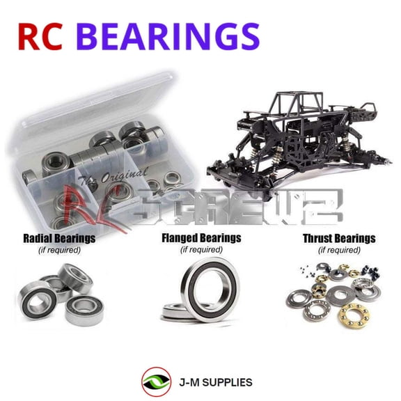 RCScrewZ Rubber Shielded Bearings los146r for Losi TLR Tuned LMT 4WD Solid Axle MT (#LOS04027) | SET