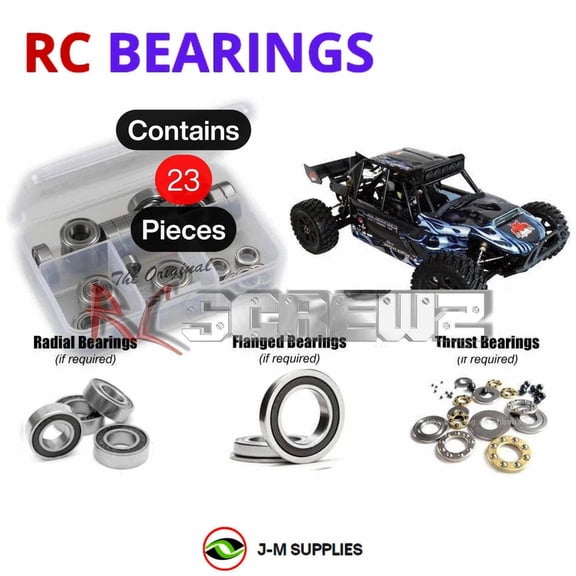 RCScrewZ Rubber Shielded Bearings rcr016r for RedCat Racing Chimera Sand Rail 1/5 (Gas) Buggy | SET