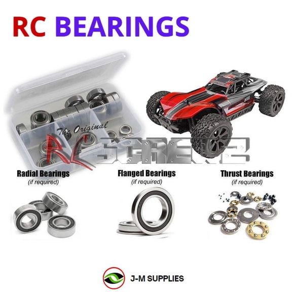 RCScrewZ Rubber Shielded Bearings rcr048r for RedCat Racing Blacout XBe 1/10th RC Car | SET
