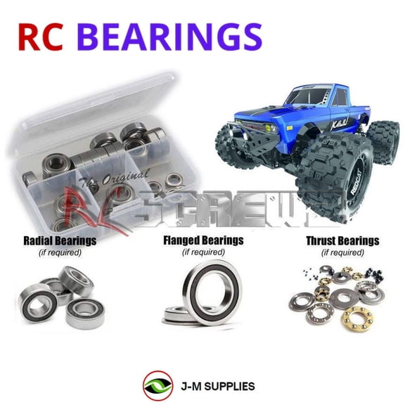 RCScrewZ Rubber Shielded Bearings rer070r for RedCat Racing Kaiju 1/8 Electric Monster Truck | SET