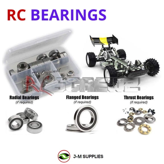 RCScrewZ Rubber Shielded Bearings sch040r for Schumacher ProCat Classic 1/10 4WD Buggy (K193) | SET