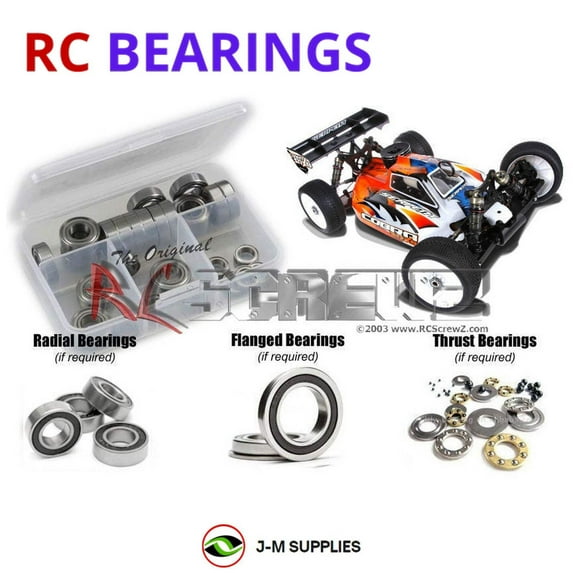 RCScrewZ Rubber Shielded Bearings ser064r for Serpent SRX8 Pro/RTR 1/8th 600017 RC Car | SET