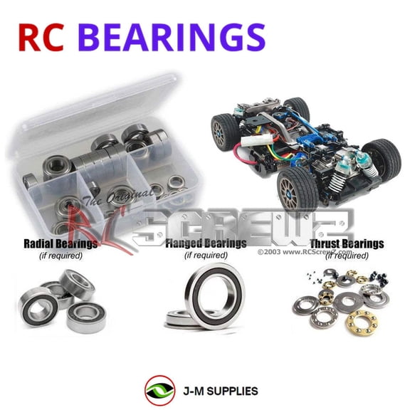 RCScrewZ Rubber Shielded Bearings tam164r for Tamiya M05 Ver.II Pro Chass #58593 RC Car | SET