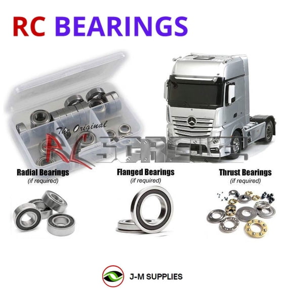 RCScrewZ Rubber Shielded Bearings tam173r for Tamiya Mercedes-Benz Actros (#56335) | SET
