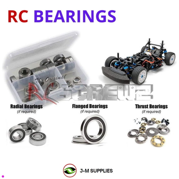 RCScrewZ Rubber Shielded Bearings tam254r for Tamiya M-08 Concepts (#58669) and M-08R (#47480) | SET