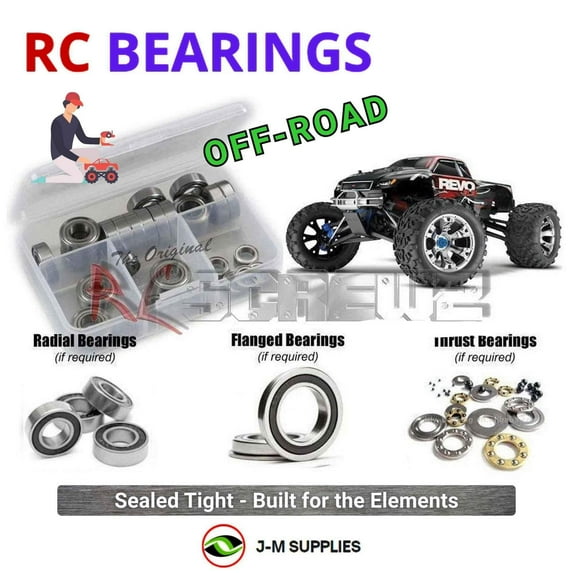 RCScrewZ Rubber Shielded Bearings tra015r for Traxxas Revo 3.3 1/10 4WD Nitro (53097) Truck | SET