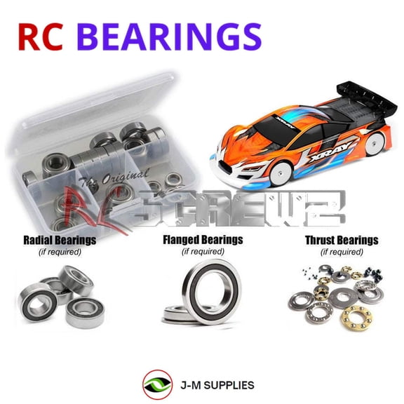 RCScrewZ Rubber Shielded Bearings xra169r for Team XRAY X4 2024 AWD 1/10 Touring Car (#300038) | SET