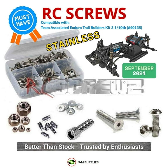 RCScrewZ Stainless Screw Kit asc155 for Associated Enduro Trail Builders Kit 3 1/10th (#40135) | SET