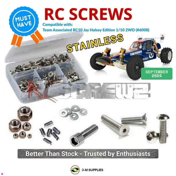 RCScrewZ Stainless Screw Kit asc157 for Team Associated RC10 Jay Halsey Ed. 1/10 2WD (#6008) | SET