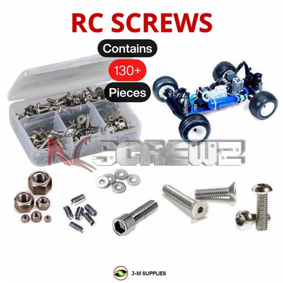 RCScrewZ Stainless Screw Kit ass003 for Associated RC10GT/RTR (Multiple Models - See Details) | SET