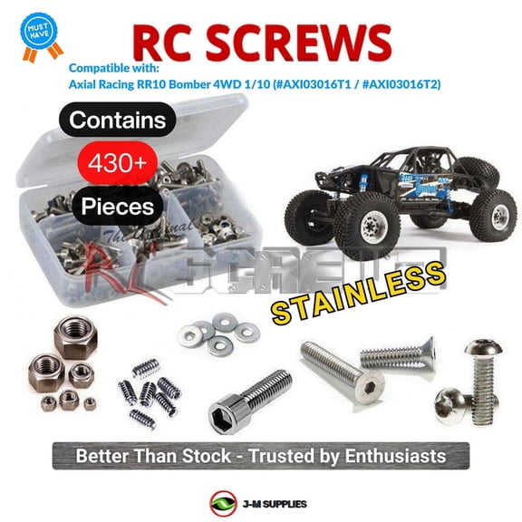 RCScrewZ Stainless Screw Kit axi038 for Axial Racing RR10 Bomber 4wd AXI03016T1/T2 | PRO