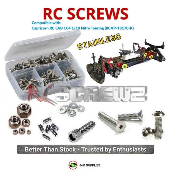 RCScrewZ Stainless Screw Kit cap016 for Capricorn RC C04 Nitro 1/10th On-Road Touring Chassis | UPG